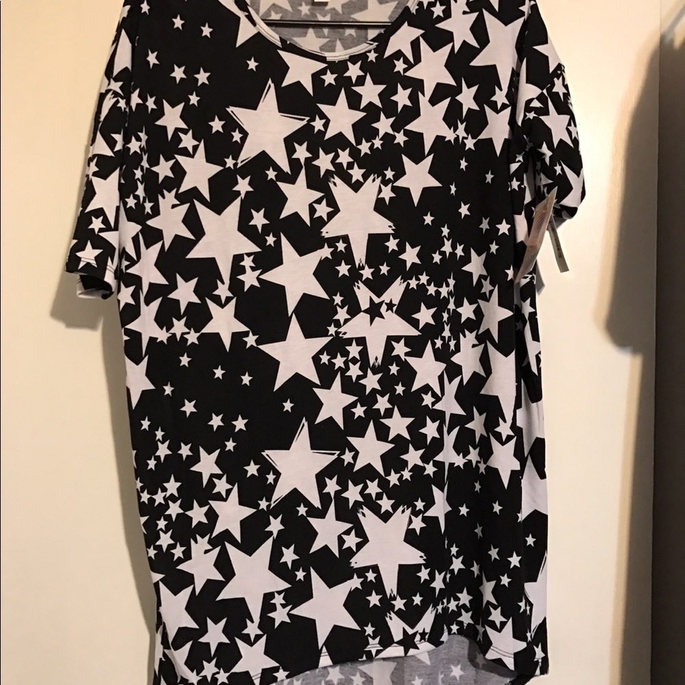 LuLaRoe Irma black/white stars